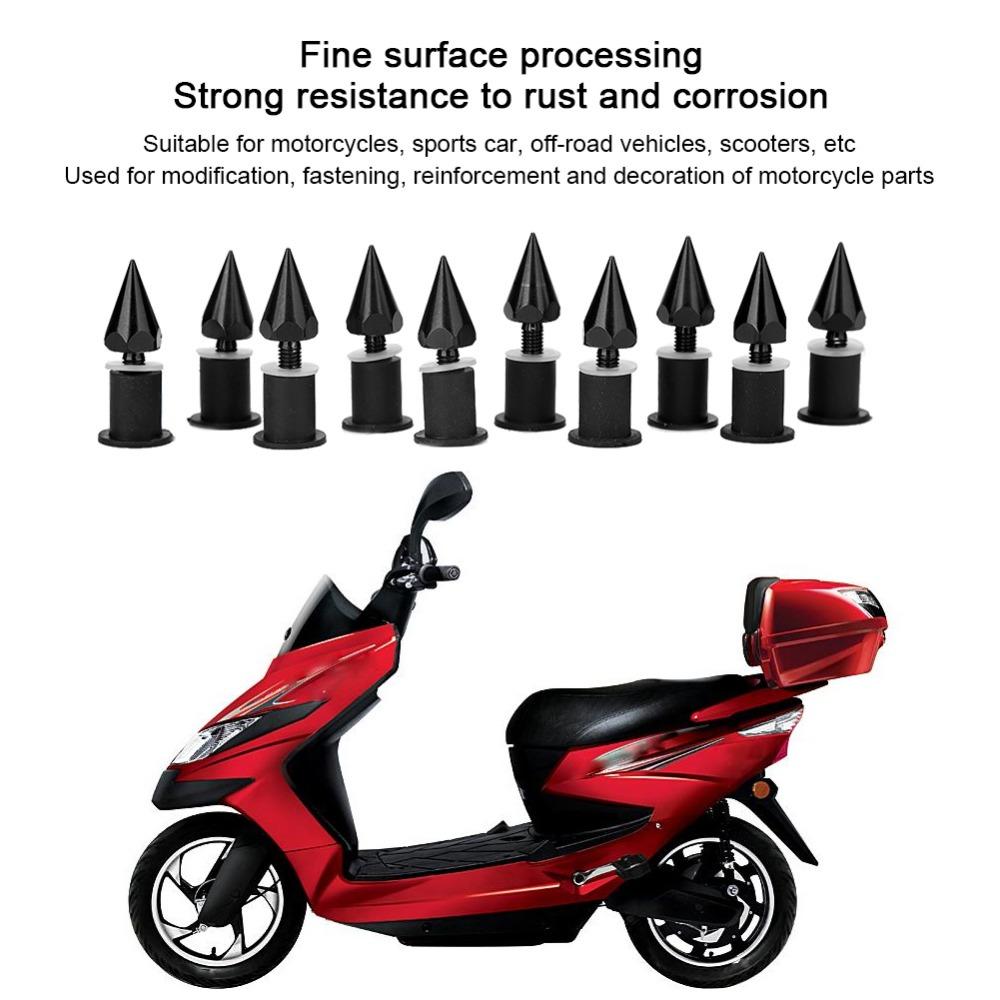 30pcs Spike Design Windshield Screws Kit M5 Thread Size M5 Screws Nuts For Motorcycle Windshield