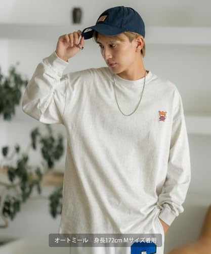 IMPROMES Casual SIDEWAYSTANCE Embroidered Downer Fox Long Sleeve T-Shirt, Men's, White