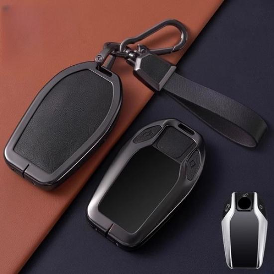 Zinc Alloy Leather Car Smart Key Case Cover For BMW G12 G30 X4 X5 730Li 740i 7