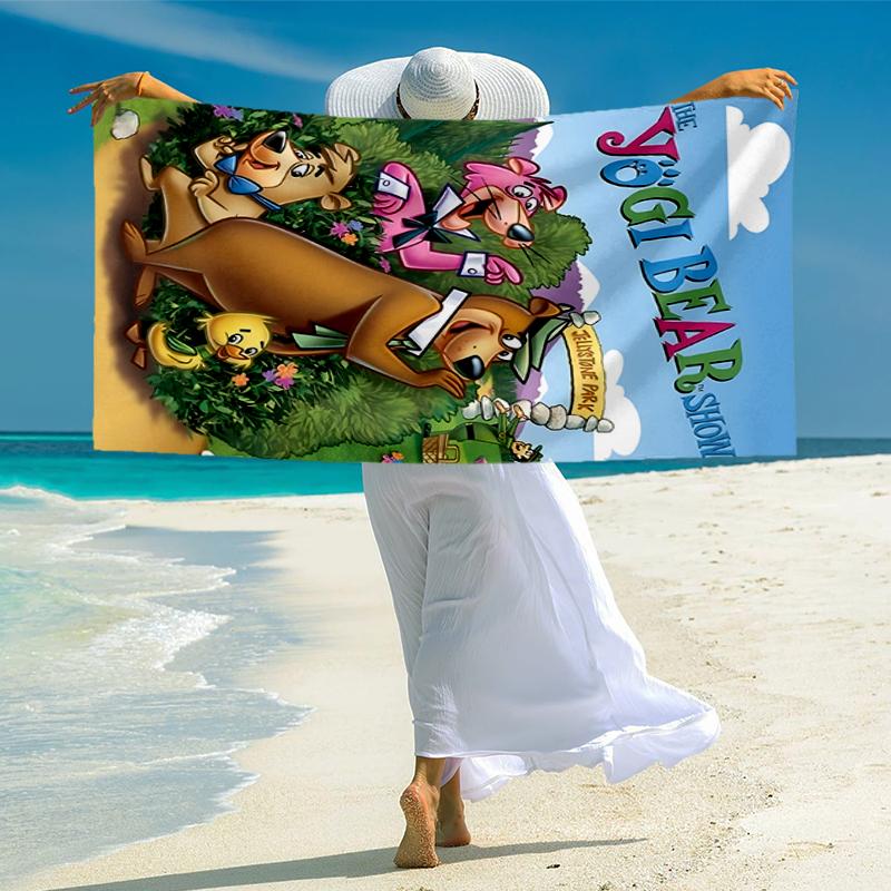 Yogi Bear Show Fashion Beach Towel: Ideal for Summer Adventures Soft, absorbent and quick drying suitable for swimming and bathing