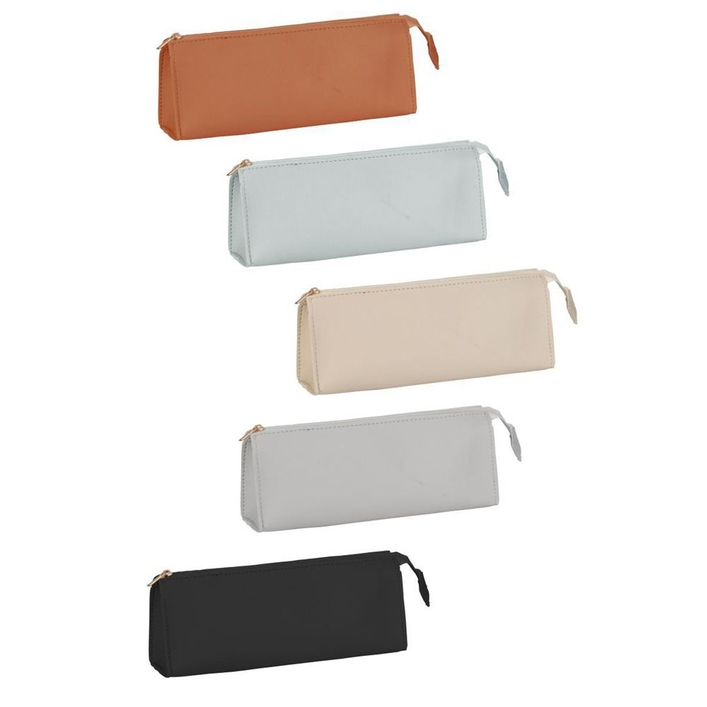 Подставка для канцелярских принадлежностей Сумка для хранения ручек Кожаный пенал из ПУ Модный кожаный пенал Школа