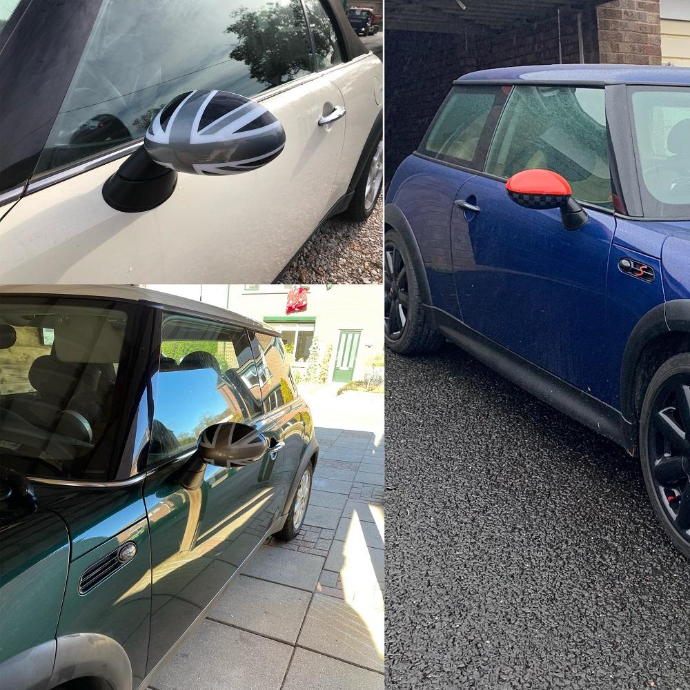 Для Mini One Cooper S хэтчбек кабриолет R50 R52 R53 черный флаг чехлы для зеркал заднего вида украшения автомобиля автоаксессуары