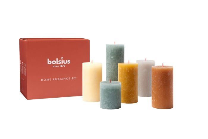 Bougie - Bolsius - Rustique - Cire naturelle - Ambiance scandinave - Longue durée de combustion