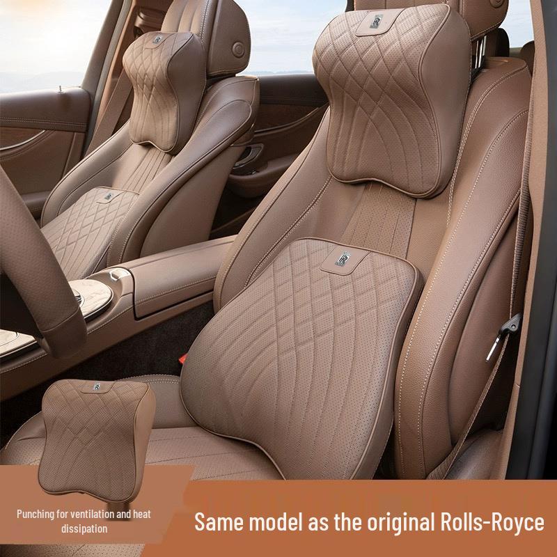 Автомобильная подушка для шеи Rolls-Royce: Подголовник для Phantom, Cullinan, Ghost, Wraith, Dawn