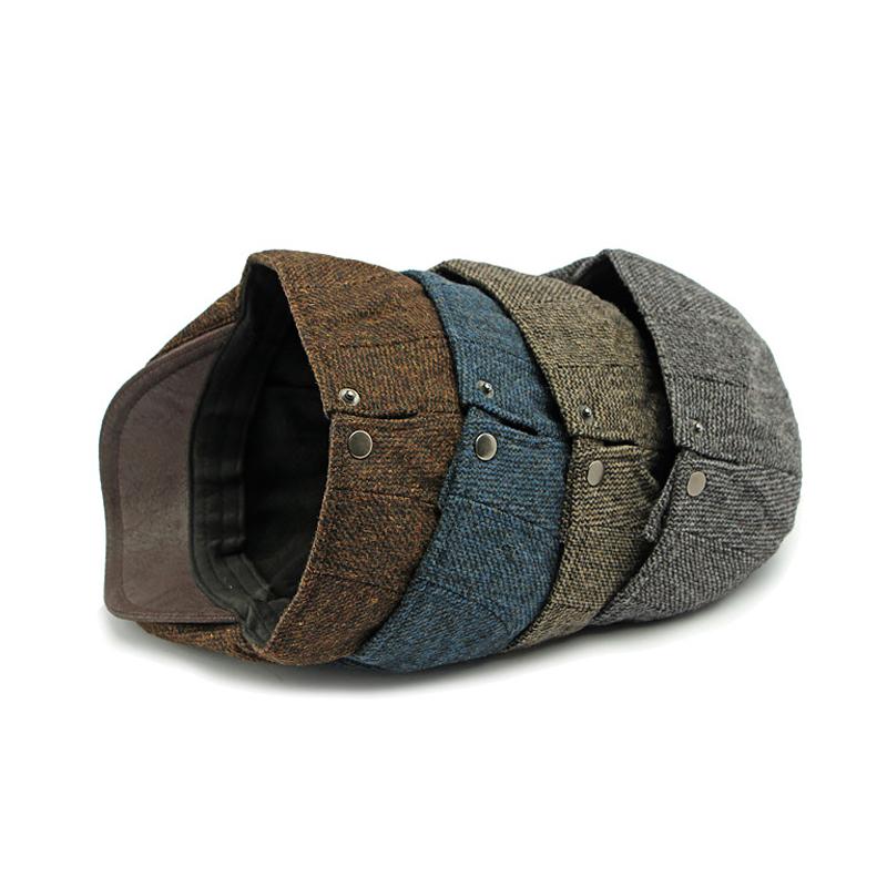 Контрастный цвет шерстяной хлопковой шапки осень-зима берет ретро прогрессивная кепка толстая мужская кепка с козырьком