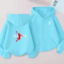Children's Zipper Style Basketball Sweatshirt Fashion Idol star Coat Boys Girls 3-12 Yrs Hoodies Sports Casual Cardigan Clothing