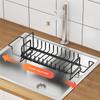 Компактная настольная сушилка для посуды с выдвижным поддоном, стойка для хранения посуды, раковина