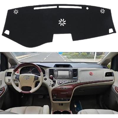 Коврик на приборную панель Подходит для Toyota Sienna 2011-2014, Накладка на панель приборов Коврик Защитник (черный)