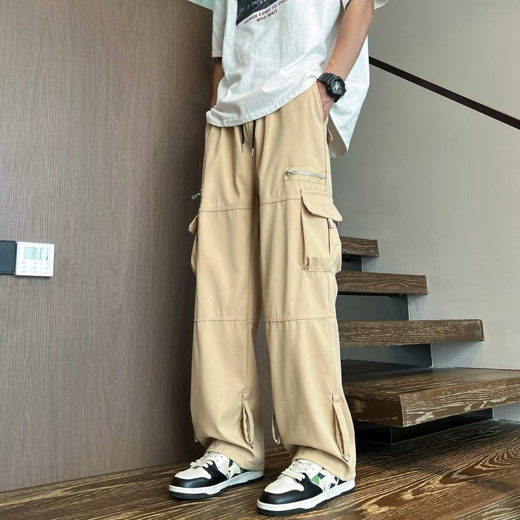 Port Authority Cargo Pants With Multiple Pockets For Casual Wear Men Spring Autumn