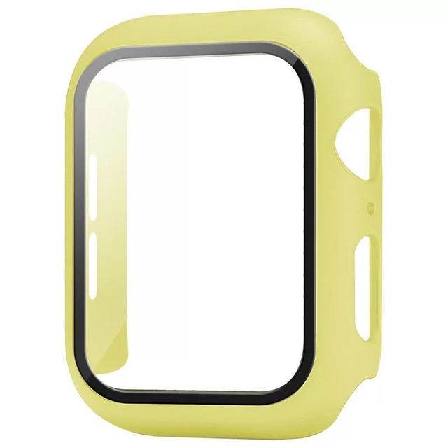 Закаленное стекло + защитный чехол для часов Apple Watch 8 7 6 SE 5 3 4 44 мм 40 мм Защитная пленка для экрана iWatch 5 3 2 42 мм 38 мм чехол