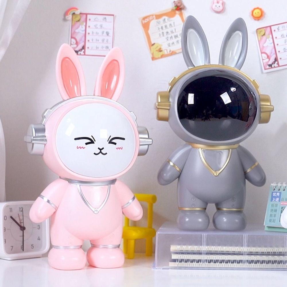 Large Capacity Astronaut Savings Bank With Light Space Rabbit Savings Bank Children/Kids