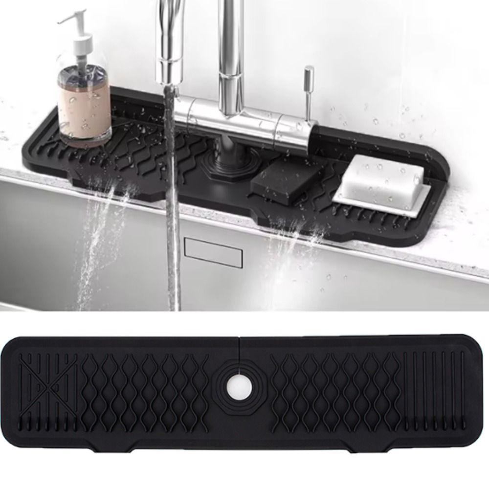 Slope Design Kitchen Sink Splash Pad Extended Sink Draining Pad Faucet Splash Guard  Washbasin
