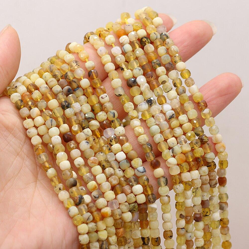 Бусины из натурального камня, граненые квадратные изолированные бусины, розовый кварц/малахит для DIY, ожерелье, браслет, серьги, ювелирные аксессуары