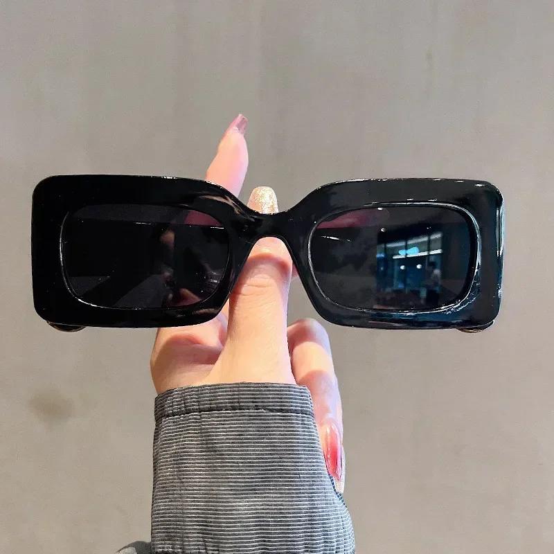 Colorful Hip-hop Sunglasses for Women Retro Square Small Frame UV400 Driving Shades Outdoor Fashion Glasses