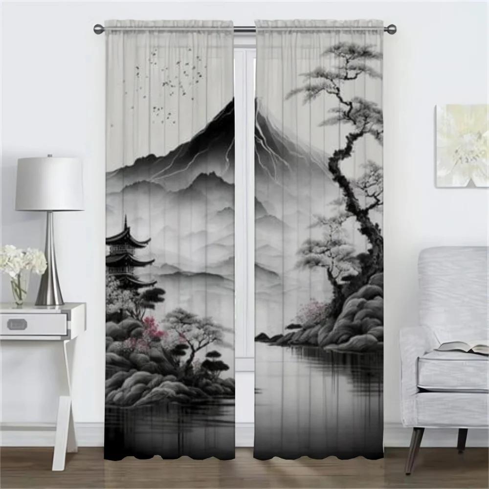 Кухонные шторы для гостиной, занавеска с красочным рисунком, украшение на Хэллоуин, перегородка, тюль для спальни, затемняющие шторы для детей