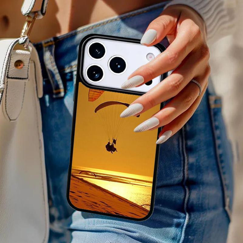 Чехол для телефона Параплан Парапланерист Для iPhone 17 Air 14 15 13 12 Max Чехол Для Apple 16e 11 Pro Max Plus Coque
