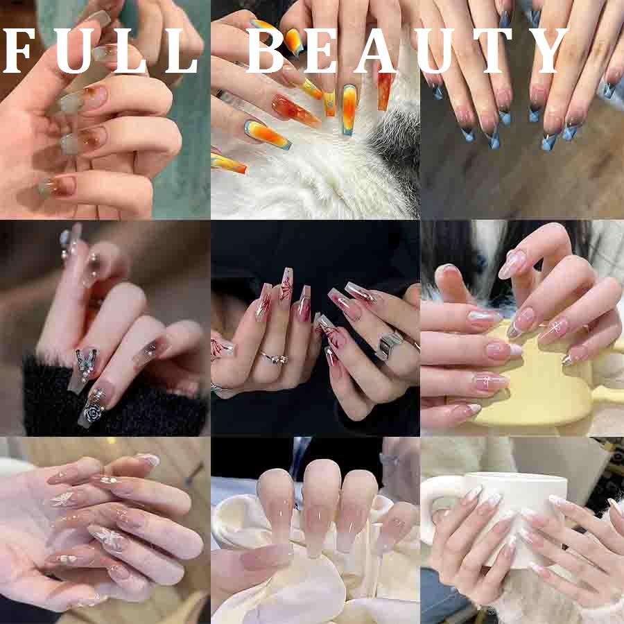 1 Box French Detachable Ballerina False Nails Wearable Fake Nails Nail Tips Manicure Tool Press On Nails