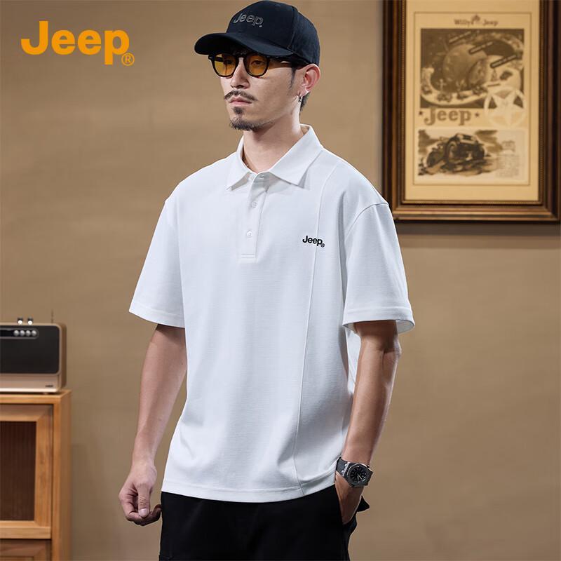Jeep Мужская мягкая дышащая футболка-поло с коротким рукавом