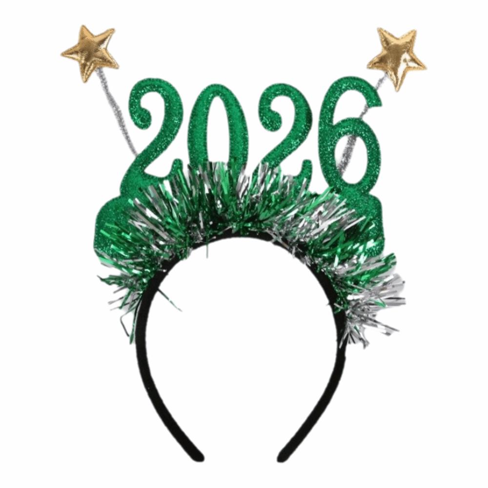Star Color Strip 2026 Hairband New Year‘s Eve Xmas Hair Accessories  Cosplay Prop