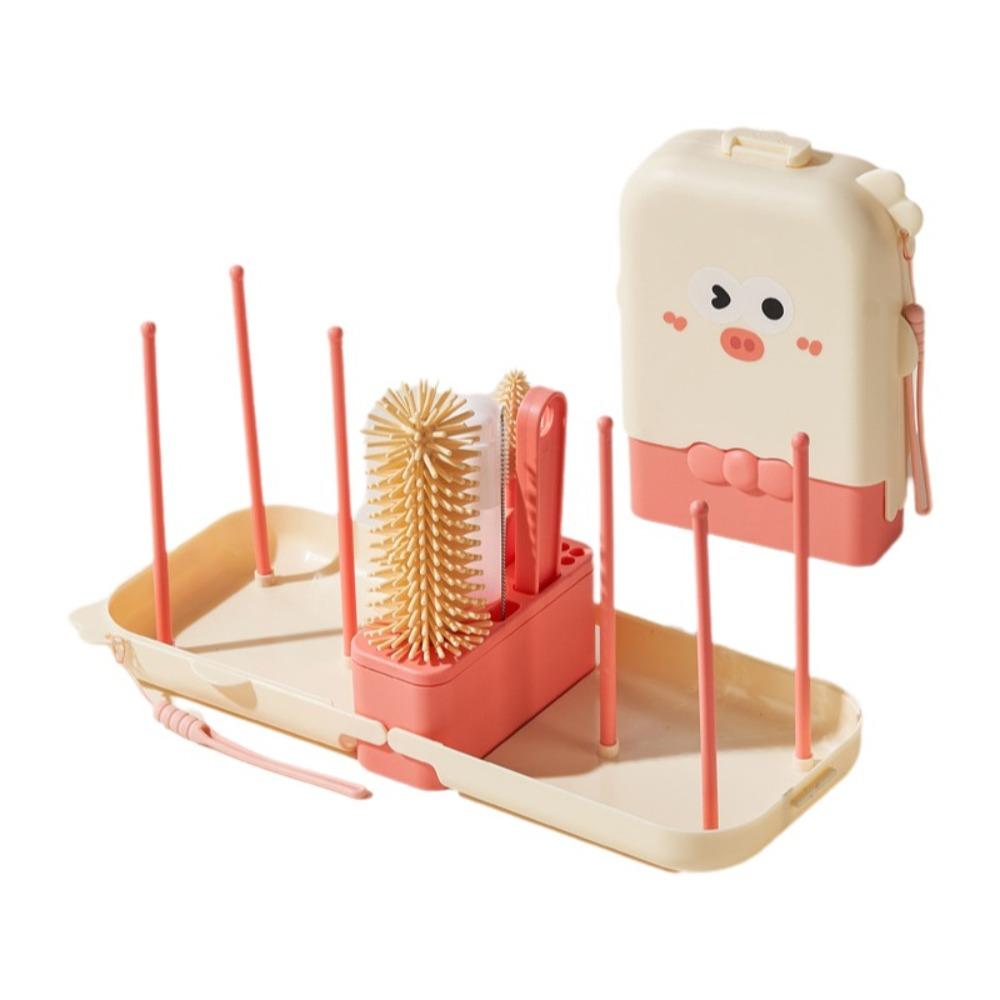 Silicone Baby Bottle Brush Set Flexible Feeding Bottle Cleaners Cup Cleaning Brushes  Travel