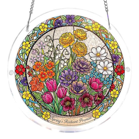 Acrylic Puzzle Sun Catcher with Colorful Light Projection DIY Window Hanging