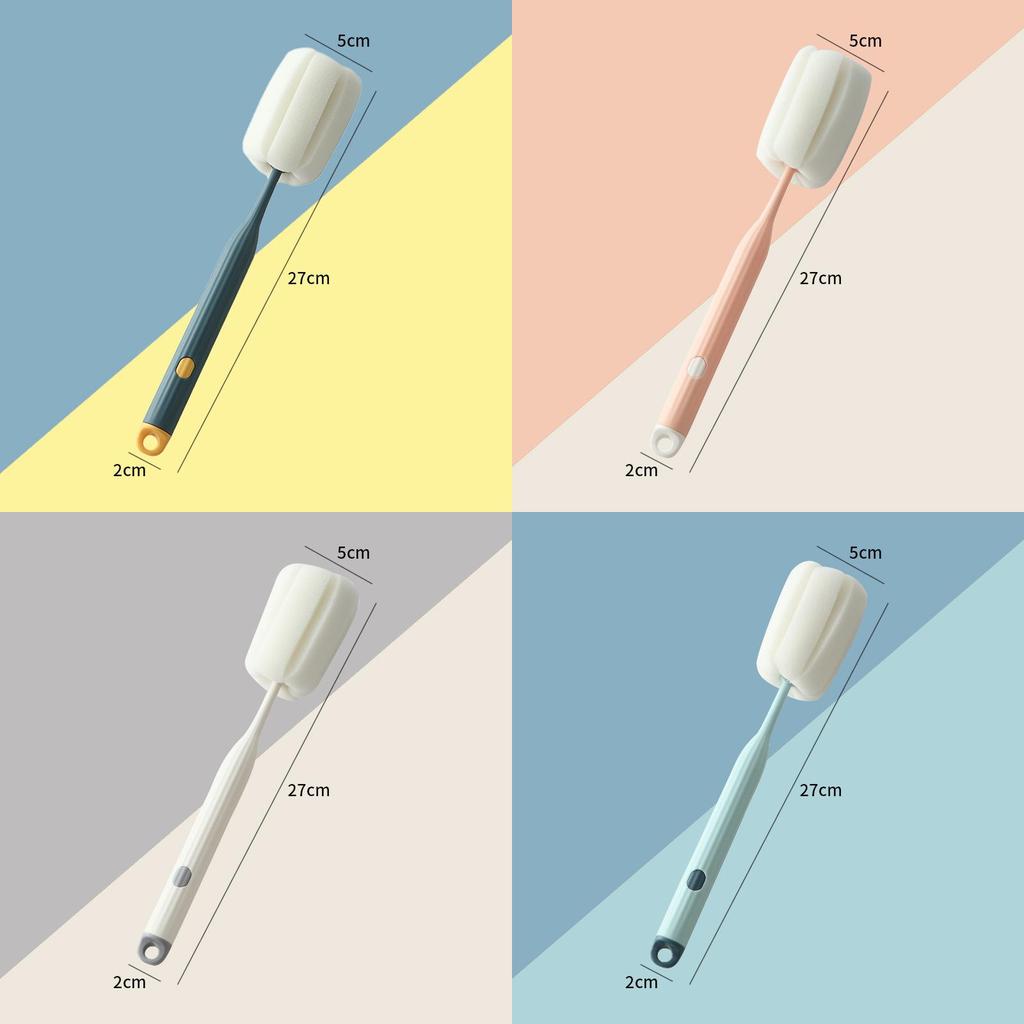 Household Sponge Cup Brush With Handle For Efficient Cleaning Of Drinking Vessels