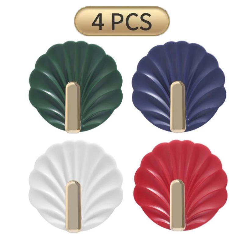 4/2/1 шт. настенные крючки без перфорации, крючки в форме ракушки, прочные липкие вешалки для одежды, вешалка для полотенец, сумка для ключей, держатели для ключей