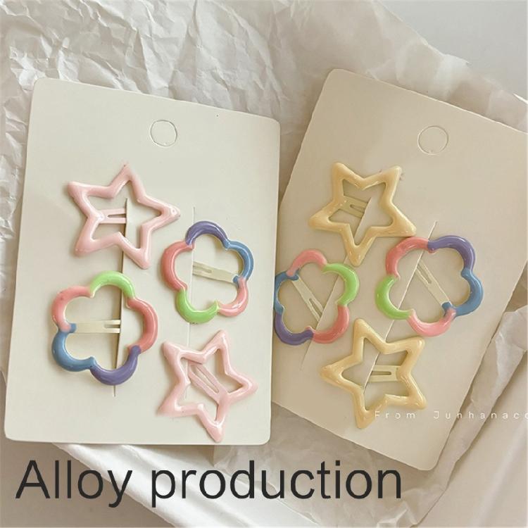 Забавная заколка-звезда 2000-х годов, японская боковая заколка для волос, инструмент для укладки волос для девочки, боковая заколка-цветок, детское украшение для волос для девочки