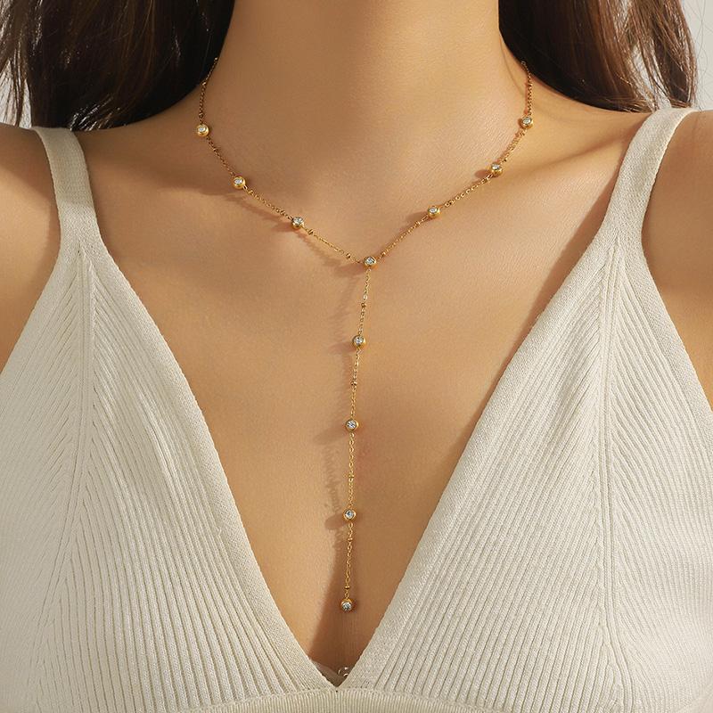 316L Stainless Steel Colored Starfish Pearl Pendant Necklace Women New Y Sweater Summer Beach Neck Chain Vacation Jewelry