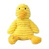 Pet Toy with Soft Plush Fabric Bite-Resistant Chew Toy Built-in Sound Design Yellow Duck Shape Dog Toy for Puppy Adult