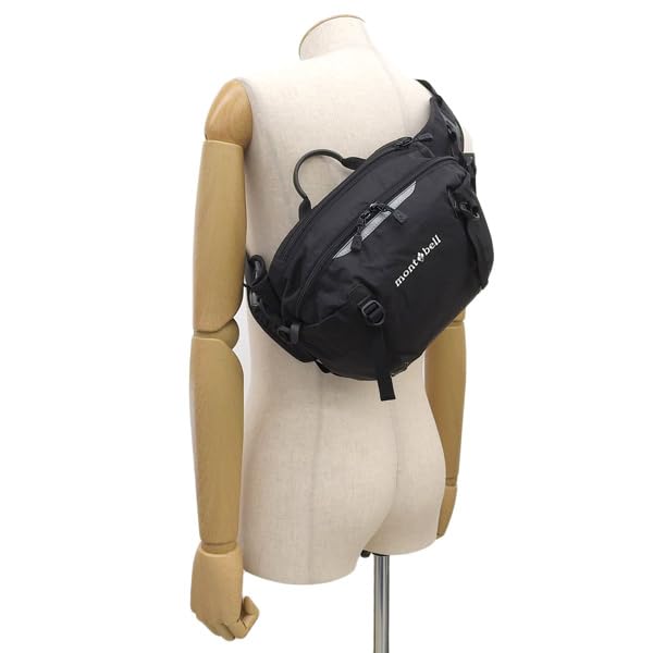 Сумка Наплечная сумка Сумка на тело Нейлон Черный Походная поясная сумка 7 л 1133199 [Montbell] Мужская Женская