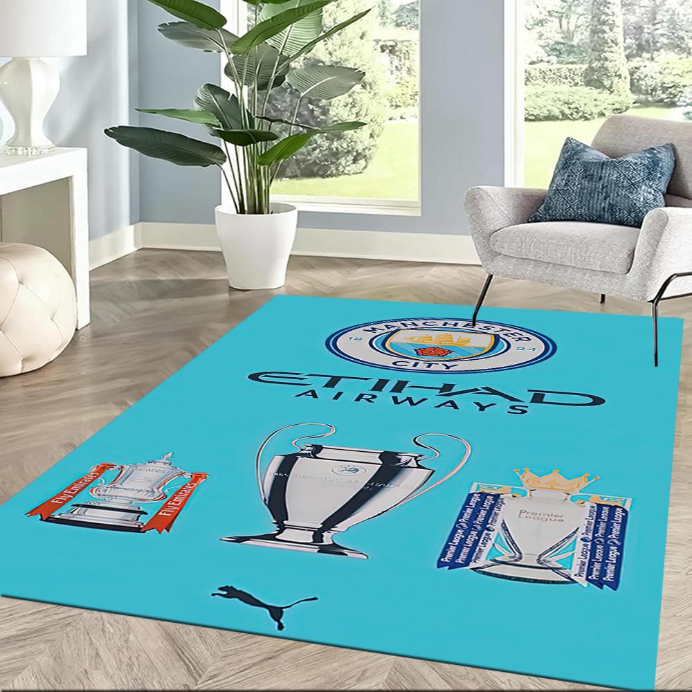 Manchester City Area Rug Suitable For Outdoor Bedrooms Hallway Dormitory Antislip Carpet Office Home Decor Spiritual Gift