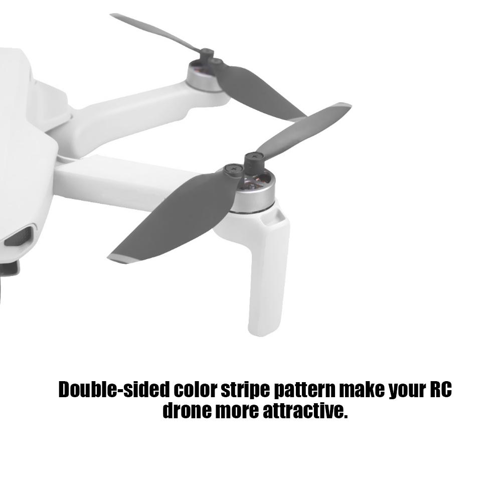 2Pair RC Drone 4726F Propeller Replacement Noise Reduction Fit for DJI Mavic Mini(White Black )