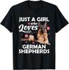Funny German Shepherd Art For Girls Women Dog Lovers Gift Unisex T-Shirt