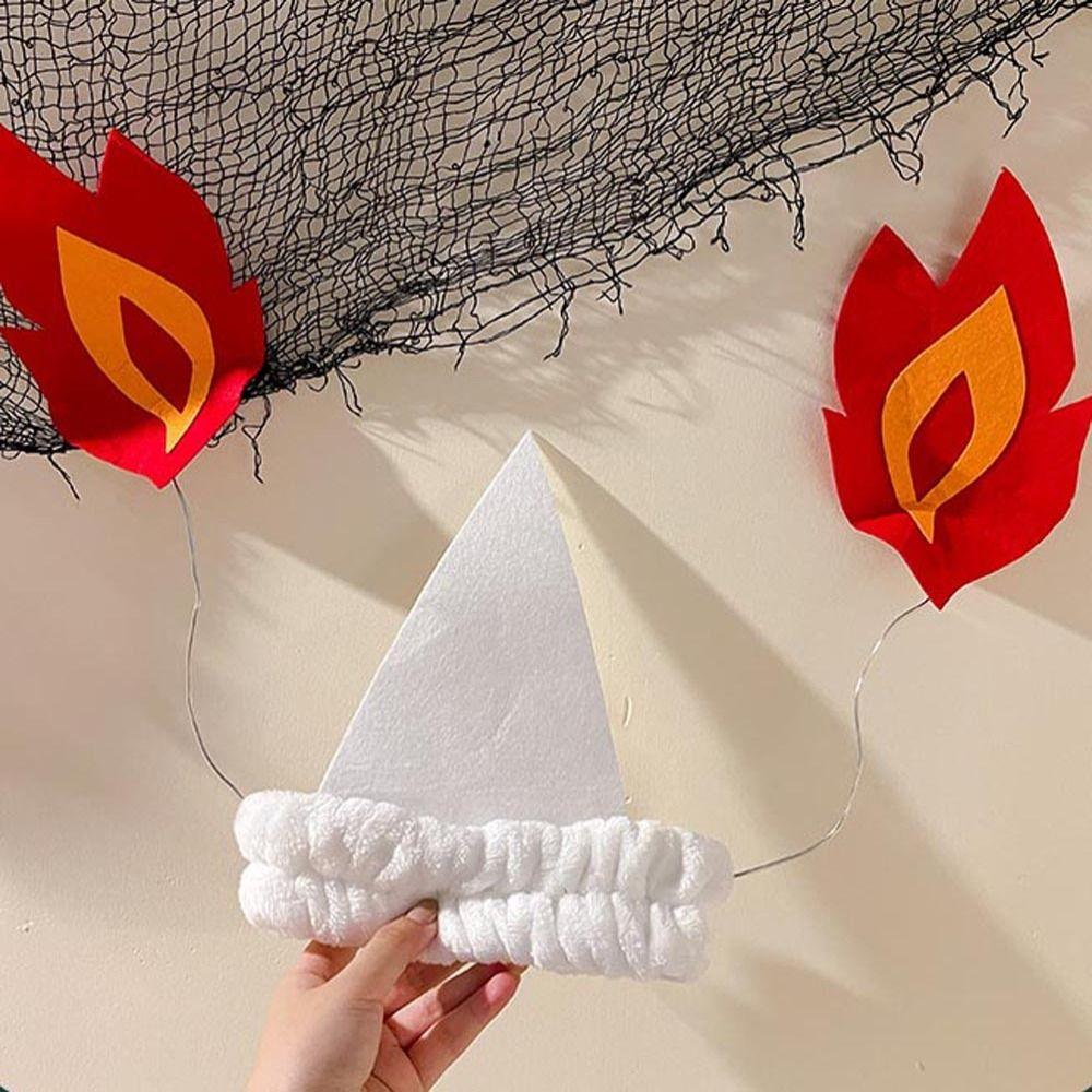 Headwear Fire Cosplay Plush Headwear Women Hairbands Halloween Headband Yuan Xiangqin Hair Hoop