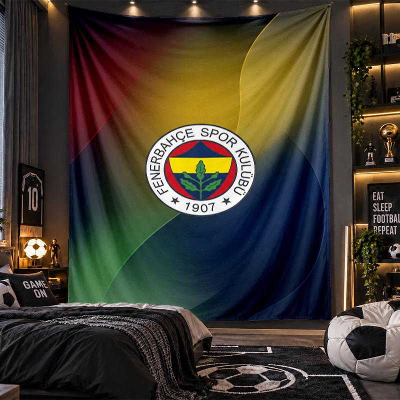 Wall Hanging Tapestry Fenerbahçe FC Print Cloth for Living Room Bedroom Home Decor