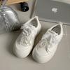 White high-end sense, small thick-soled white shoes, women's 2025 new summer skirt heightening casual board shoes