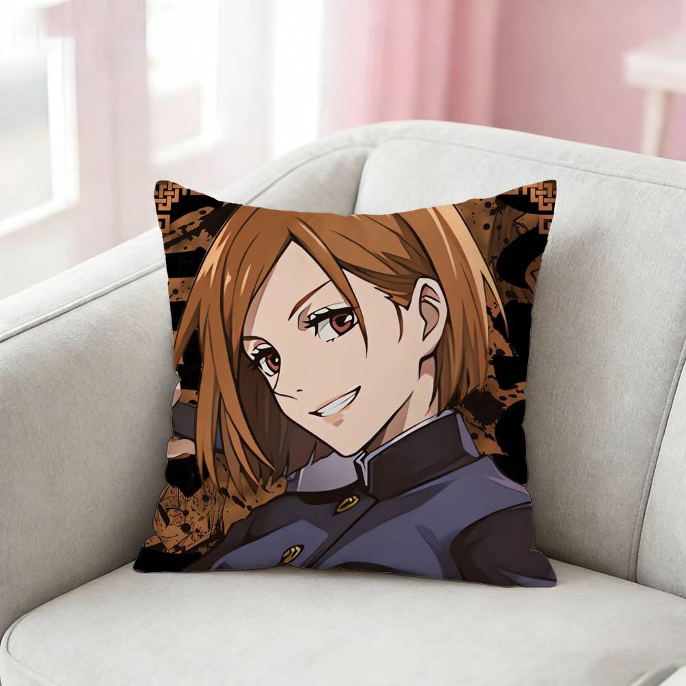 JJujutsu Anime KKaisen Pillow Case Pattern Printed Pillowcase For Living Room Sofa Cushion Cover