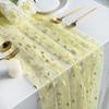 Тюлевая скатерть-дорожка с ромашками, Весенняя цветочная скатерть-дорожка, Деревенская цветочная скатерть-дорожка для свадьбы, детского праздника, дня рождения, Декор в стиле кантри