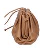BOTTEGA VENETA 585852 Mini Pouch Calfskin Embossed Logo Shoulder bag Dark beigeUsed