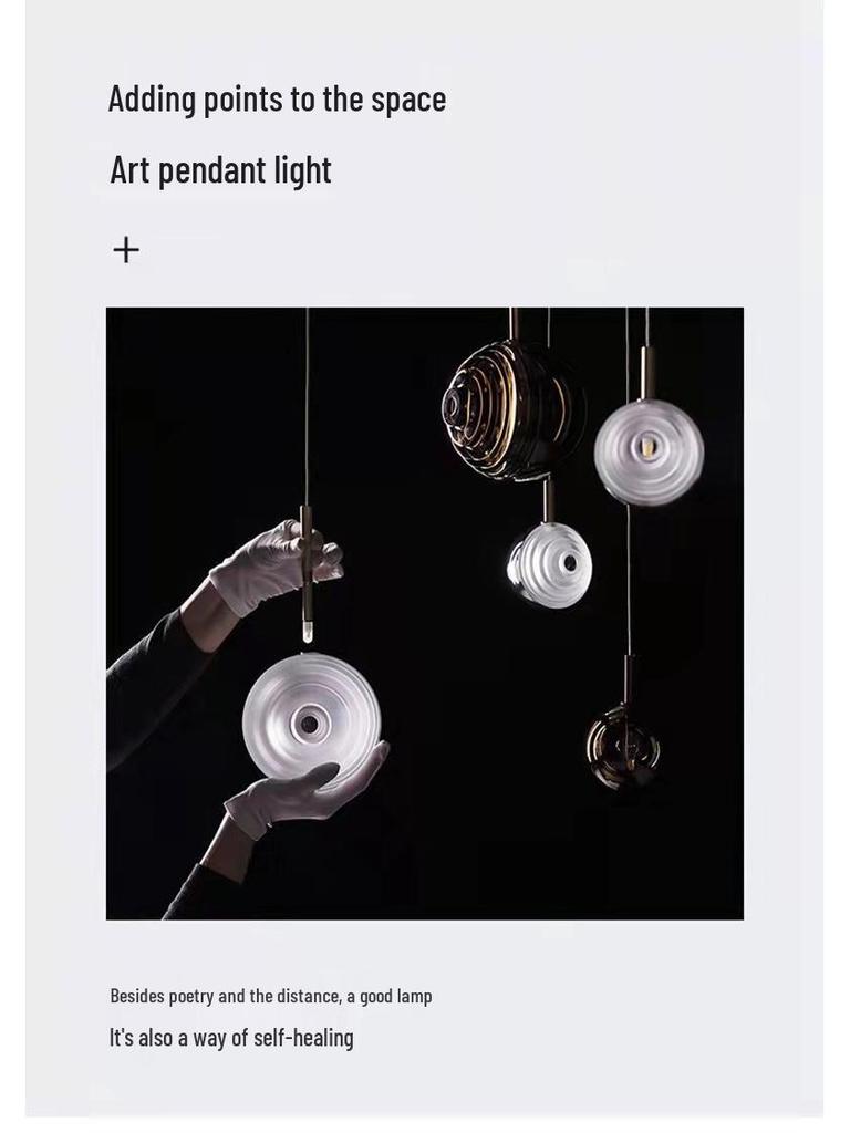 Постмодернистский Минималистичный Стеклянный Подвесной Светильник в Полоску для Гостиной, Кафе, Спальни, Лестницы и Выставочного Зала