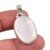 Natural Mother Of Pearl Gemstone Handmade 925 Solid Silver Pendant 1.75" S3c53