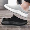 Fashion Men Hole Shoes Slip-On Half Slippers Running Shoes Men Plus Size Sport Shoes Lightweight Comforty Breathable Walking Sneakers