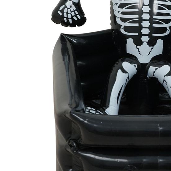 Inflatable Skull Ice Bucket, Halloween Party Drink Tub, Skeleton Beer Cooler for Decor, Beverage Storage for Outdoor Gathering