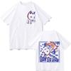 Funny Anime Dandadan Turbo Granny Cat Graphic T-Shirt Fashion Cartoon Oversized Men Women Vintage Casual Cotton T-Shirts