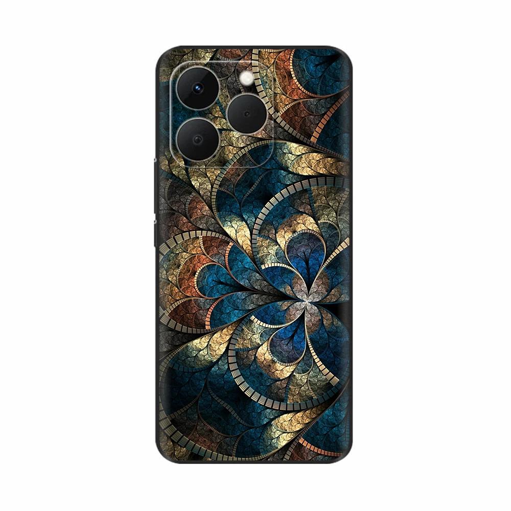 Shockproof Case For Realme 15T 5G Case Luxury Painted Black TPU Silicone Soft Bumper Funda for Realme 15T Phone Cases Back Cover