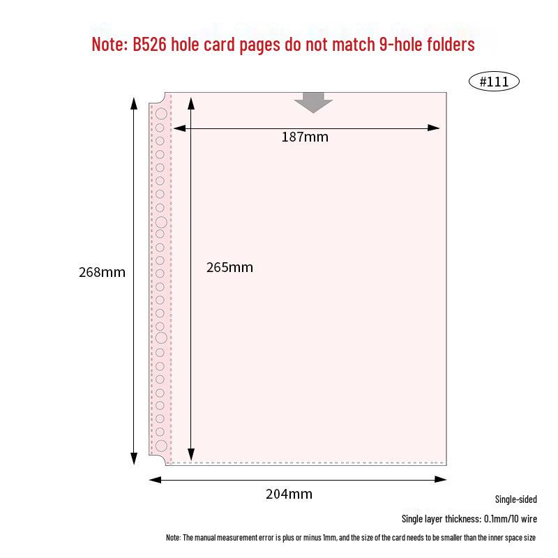 Album With Card B5 Pp Transparent Inner Pages Looseleaf With 1 2 Or 4 Pockets 9hole Refill For Idol Card Storage