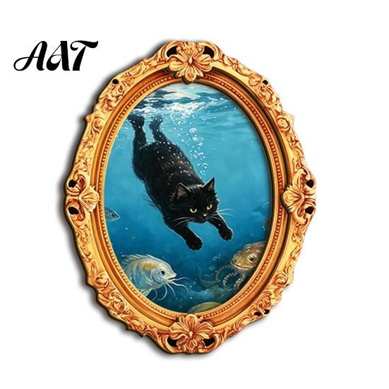 Metal Surface Decorations 1/6Pcs Halloween Retro Frame Refrigerator Magnet, Wood Carved Fridge Magnetic Decor Cabinet Whiteboard Magnet for