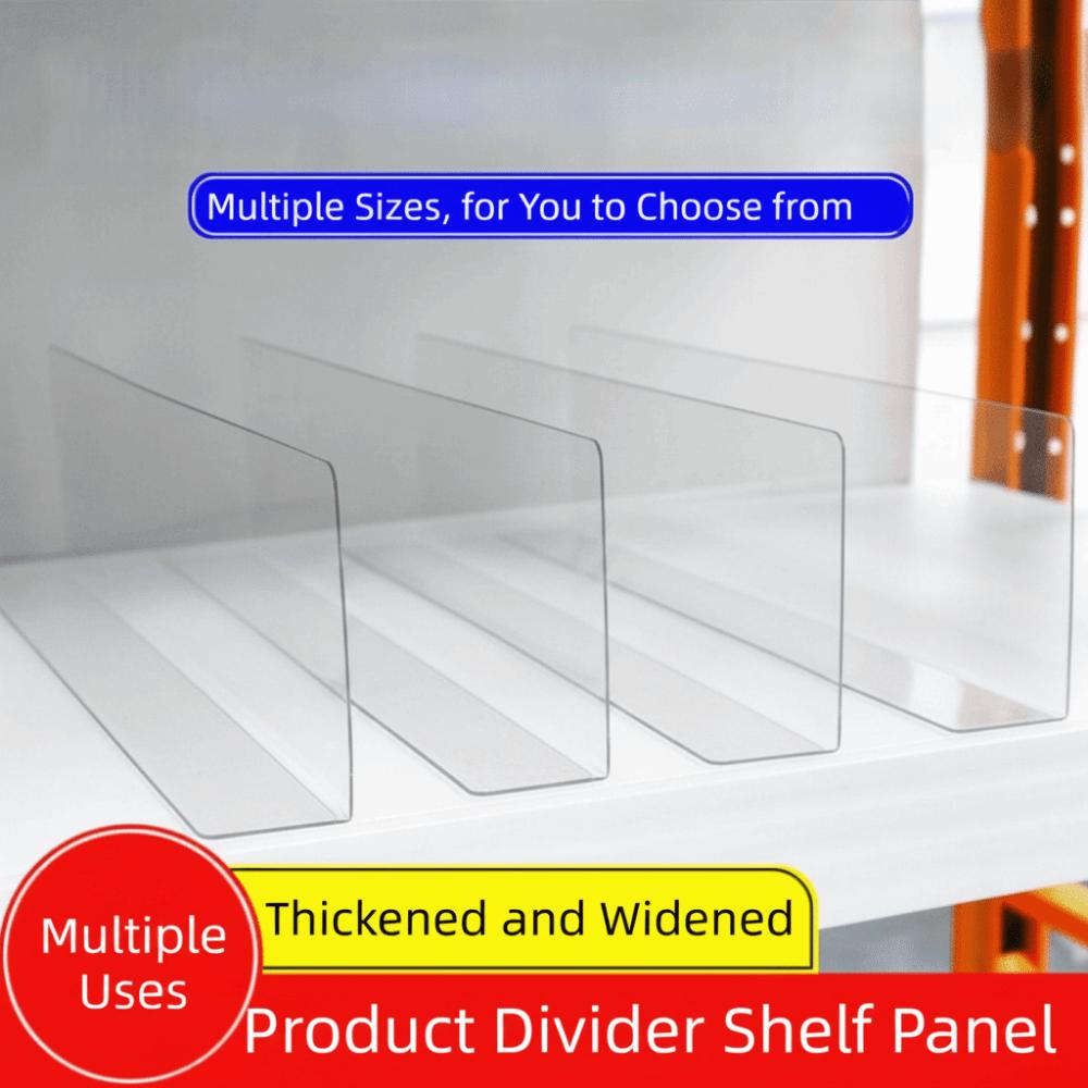 5Pcs 20/30/40cm Shelf Divider Panels Transparent Desk Gap Barrier Convenience Store