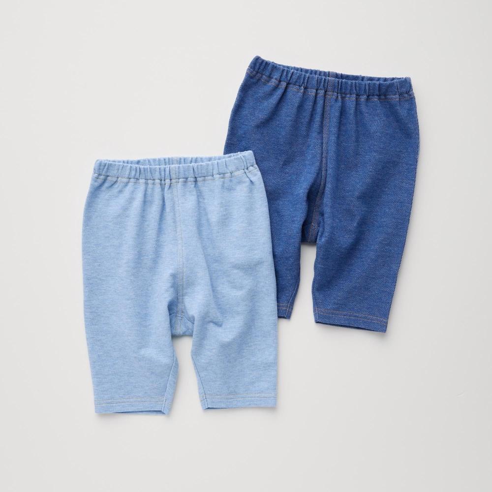 Uniqlo Japan Relaxed Fit Leggings  Denim Like 3 4 Length 